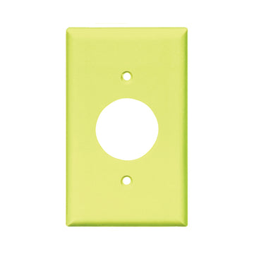 Eaton 2131V-BOX Single Receptacle Wallplate, 4-1/2 in L, 2-3/4 in W, Standard, 1-Gang, Thermoset, Ivory, High-Gloss