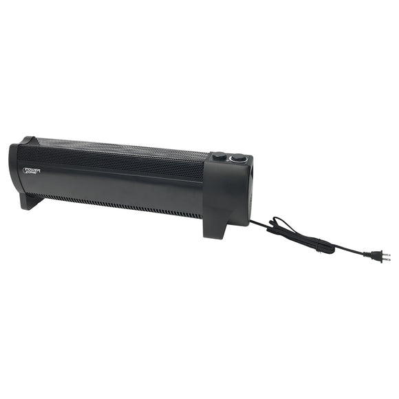 PowerZone DL12C Baseboard Heater, 12.5 A, 120 V, 750/1500 W, 5118.2 Btu Heating, 2-Heating Stage, Black