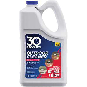 30 Seconds 1G30SJ Outdoor Cleaner, 1 gal Bottle, Liquid, Bleach, Light Yellow