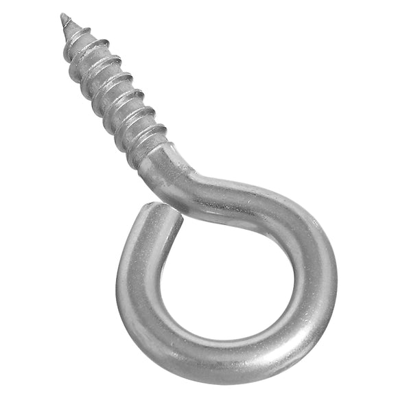 National Hardware 2016BC Series N220-467 Screw Eye, #4, 0.22 in Dia Wire, 0.94 in L Thread, 2.19 in OAL, Stainless Steel