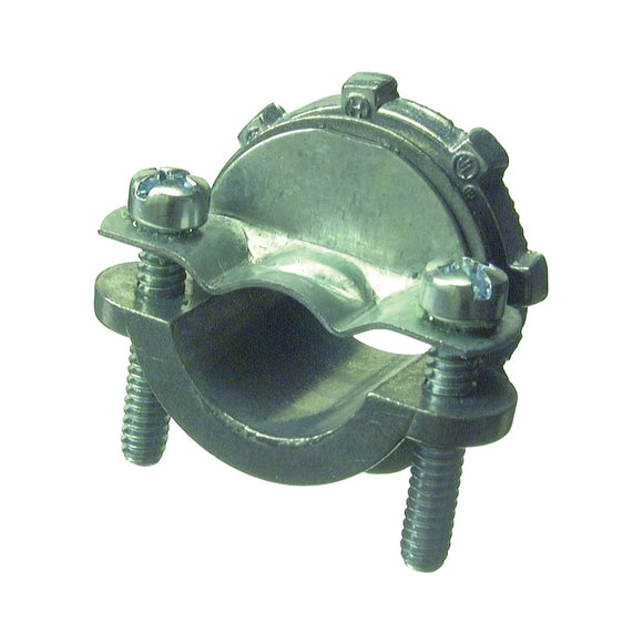 Halex 20511 Clamp Connector, 3/8 in, 1-3/16 in L, Zinc, 5/BAG