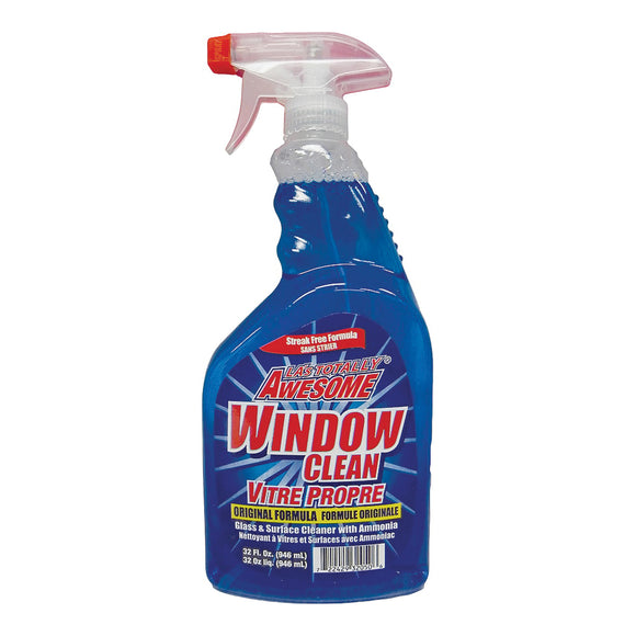 LA's TOTALLY AWESOME 223 Window Cleaner, 32 oz, Liquid, Ammonia, Blue