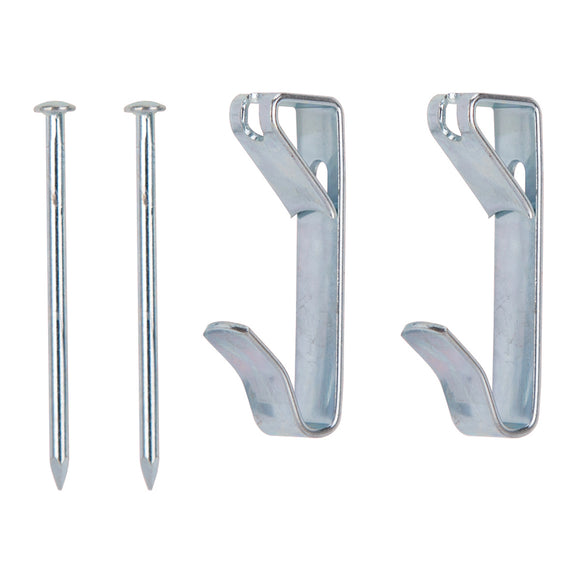 ProSource PH-121100-PS Picture Hanger, 100 lb, Steel, Zinc, Zinc, Nail