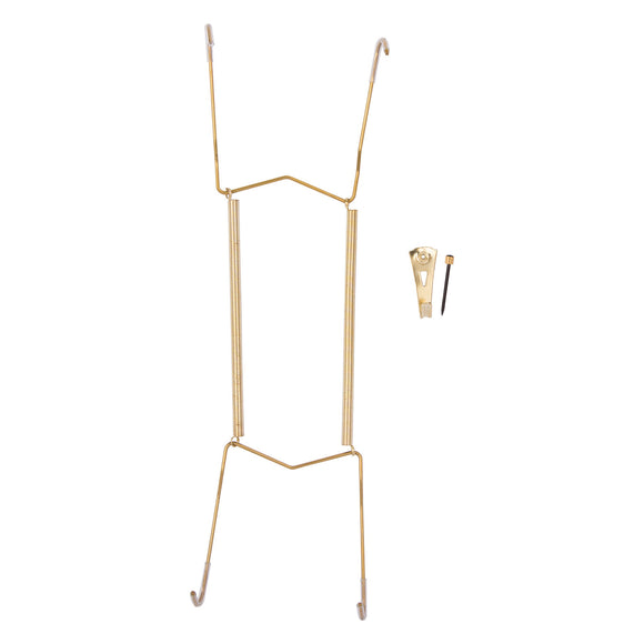 ProSource PH-122056-PS Plate Hanger, Brass, Polished Brass, 30 lb