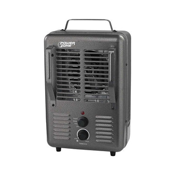 PowerZone BNS-15U3 Deluxe Portable Utility Heater, 12.5 A, 120 V, 1300, 1500 W, 2-Heating Stage, Gray