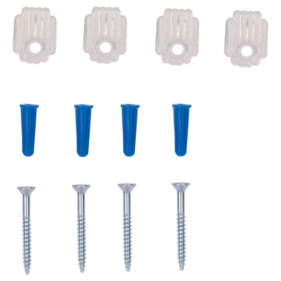 ProSource PH-121143-PS Mirror Holder, Plastic, Clear, Clear, Screw