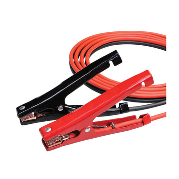 ProSource 081214 Booster Cable, 8 AWG Wire, 4-Conductor, Clamp, Clamp, Stranded, Black/Red Sheath
