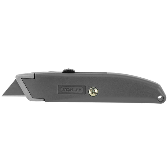 STANLEY 10-175 Utility Knife, 2-7/16 in L Blade, 3 in W Blade, HCS Blade, Straight Handle, Gray Handle