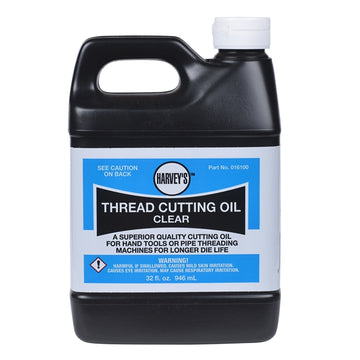 Harvey 16100 Thread Cutting Oil, 1 qt Bottle, Clear