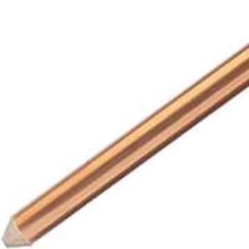 nVent ERICO 615880UPC Grounding Rod, 5/8 in Dia Nominal, 8 ft L, Steel, Electrolytic Copper-Coated