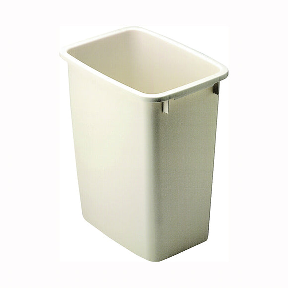 Rubbermaid FG280500BISQU Waste Basket, 21 qt, Plastic, Bisque, 15.25 in H