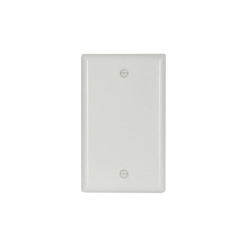 Arrow Hart 2129 Series 2129W-BOX Wallplate, 4.95 in L, 2-3/4 in W, 0.08 in Thick, 1-Gang, Polycarbonate, White, Flush