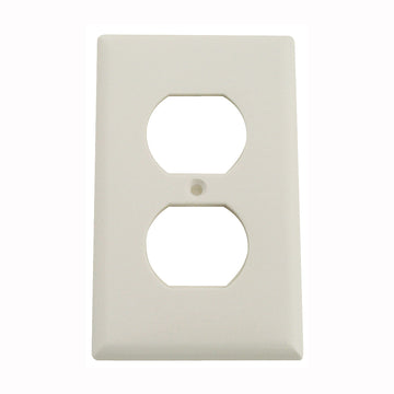 Eaton 2132W-BOX Duplex Receptacle Wallplate, 4-1/2 in L, 2-3/4 in W, Standard, 1-Gang, Thermoset, White, High-Gloss