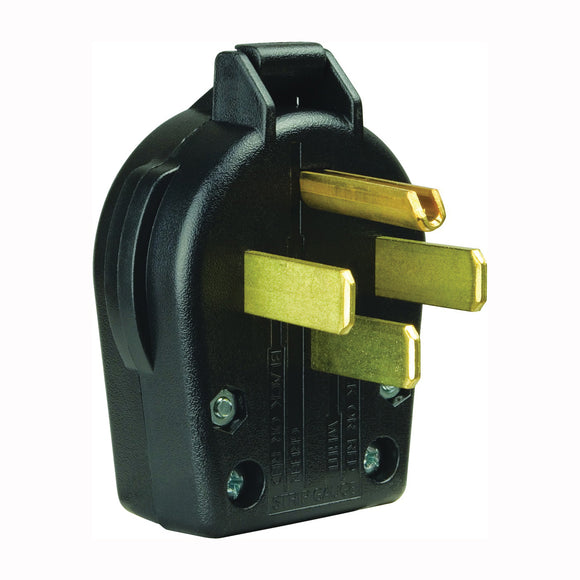 Eaton S21-SP Electrical Plug, 3-Pole, 30/50 A, 125/250 V, Screw, NEMA: NEMA 14-30P, 14-50P, Black