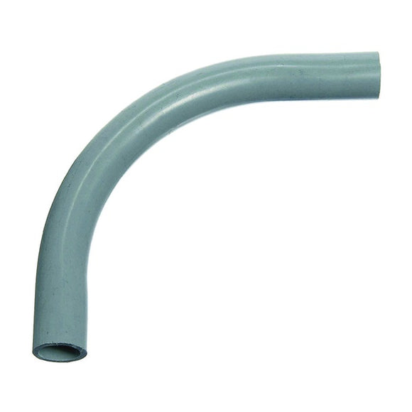 Carlon UA9AJ-CAR Elbow, 2 in Trade Size, 90 deg Angle, SCH 40 Schedule Rating, PVC, Plain End, Gray, 1/PK