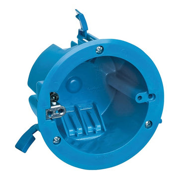 Carlon B618RR Ceiling Box, 4-1/4 in W, 4-1/4 in D, 2-5/8 in H, 1-Gang, Polycarbonate, Blue