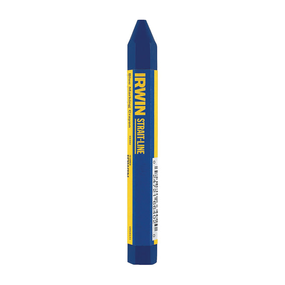 Irwin STRAIT-LINE 66402 Standard Lumber Crayon, Blue, 1/2 in Dia, 4-1/2 in L