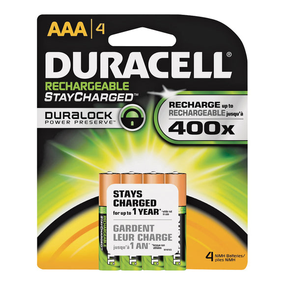 Duracell 66160 Battery, 1.2 V Battery, 700 mAh, AAA Battery, Nickel-Metal Hydride, Rechargeable: Yes