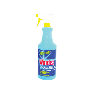 Windex 08521 Glass Cleaner, 32 oz Bottle, Liquid, Pleasant, Blue