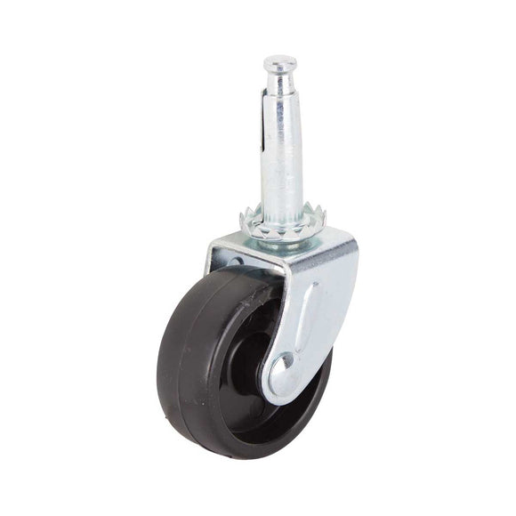 ProSource JC-B13-PS Swivel Caster, 1-5/8 in Dia Wheel, 1-5/8 in W Wheel, Black, 50 lb, Steel Housing Material