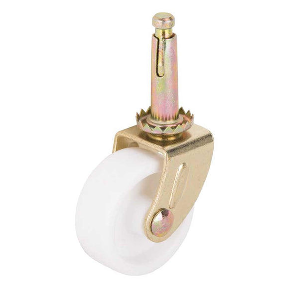 ProSource JC-B16-PS Swivel Caster, 1-5/8 in Dia Wheel, 1-5/8 in W Wheel, White, 50 lb, Steel Housing Material