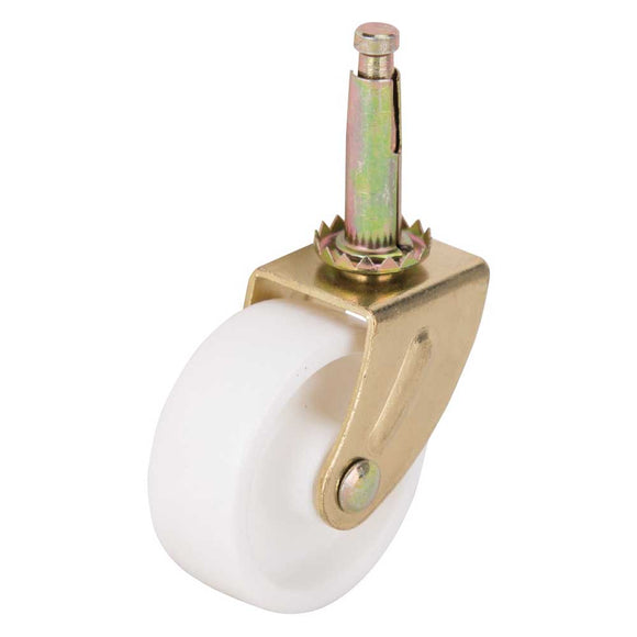 ProSource JC-B25-PS Swivel Caster, 2 in Dia Wheel, 2 in W Wheel, White, 60 lb, Steel Housing Material