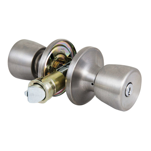 ProSource T-5764SS-ET Entry Knob, Brass, Stainless Steel