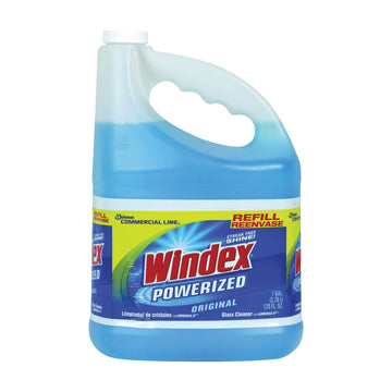 Windex 12207 Glass Cleaner Refill, 128 oz Bottle, Liquid, Pleasant, Blue