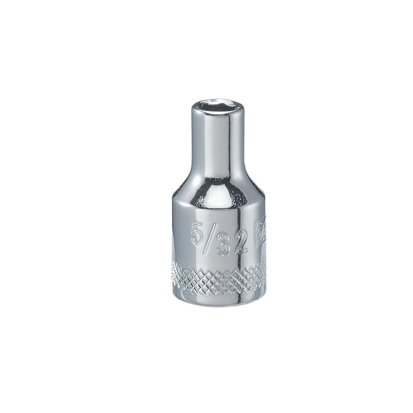 DEWALT DWMT86021OSP Drive Hand Socket, 5/32 in Socket, 1/4 in Drive, 6-Point, Steel, Polished Chrome Vanadium