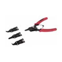 ProSource 10002-PRP-53L Snap Ring Plier Set, 6-1/8 in OAL, Red Handle, Cushion Grip Handle, 3/4 in W Tip