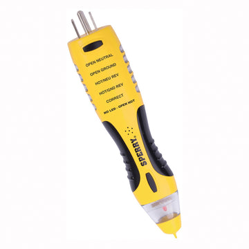 Sperry Instruments VD7504GFI Tester, Functions: Voltage, Black/Yellow