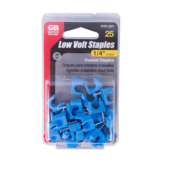 Gardner Bender MS-150 Cable Staple, 1/2 in W Crown, 1-1/4 in L Leg, Metal, 100/PK