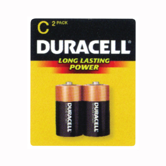 Duracell MN1400B2Z Battery, 1.5 V Battery, 7.8 Ah, C Battery, Alkaline, Manganese Dioxide