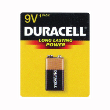 Duracell MN1604B1Z Battery, 9 V Battery, Alkaline, Manganese Dioxide, Rechargeable: No