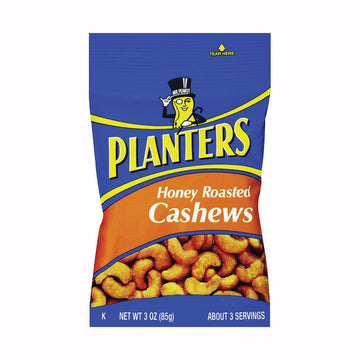 Planters 422700 Cashew, Honey Roasted, 3 oz Bag