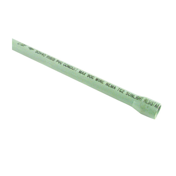 JM Eagle 67447 Electrical Conduit, 0.7 in OD, 0.62 in, 10 ft L, SCH 40, PVC
