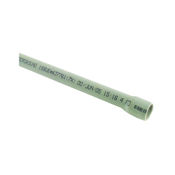 JM Eagle 67454 Electrical Conduit, 3/4 in, 10 ft L, SCH 40, PVC, Gray