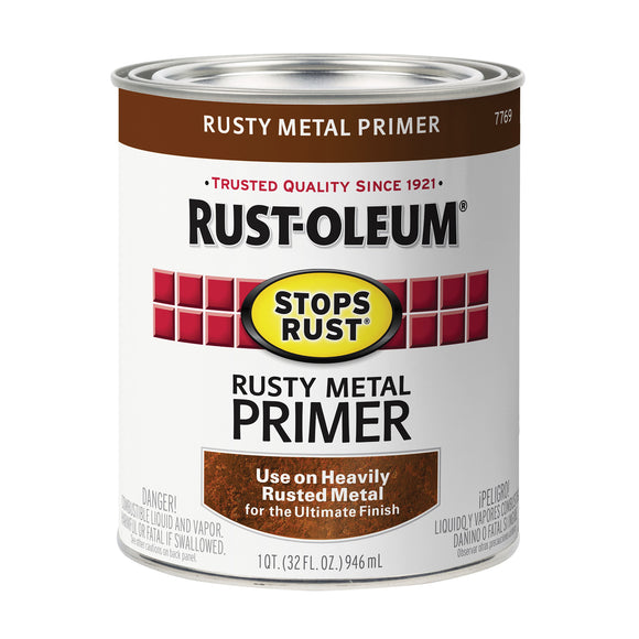 Rust-Oleum 7769502 Primer, Flat, Rusty Metal Primer, 1 qt