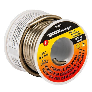Forney 38061 Solder, 8 oz, Solid, Gray, 464 deg F Melting Point