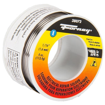 Forney 38072 Solder, Silver/White, 4 oz, Solid