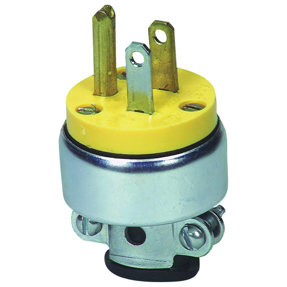 Eaton Wiring Devices WD2867 Electrical Plug, Straight Body, 1/4 to 5/8 in, 2-Pole, 15 A, 125 V, NEMA: NEMA 5-15