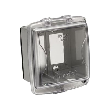 Red Dot 2CKPM Cover, 6-5/8 in L, 5-9/16 in W, Rectangular, Polycarbonate, Clear