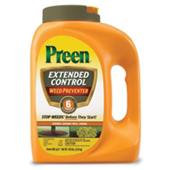 Preen 2464092 Weed Killer, Granular, Broadcast Spreader Application, 4.93 lb Bottle