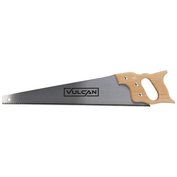 Vulcan JLO-081 Handsaw, 20 in L Blade, 8 TPI, Steel Blade, Wood Handle, Wood Handle