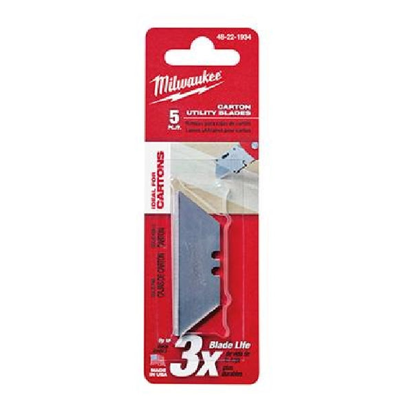 Milwaukee 48-22-1934 Blade, 2-3/8 in L, Carbide Metal, Rounded Edge, 2-Point