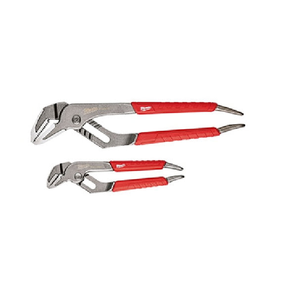 Milwaukee 48-22-6330 Plier Set, 6, 10 in OAL, 1, 2 in Jaw Opening, Red Handle, Comfort-Grip Handle, 19/64, 1/2 in W Jaw