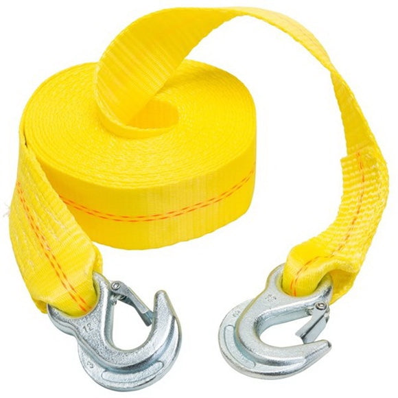 Keeper 89825 Tow Strap, 12,000 lb, 2 in W, 25 ft L, Slip Hook End, Yellow