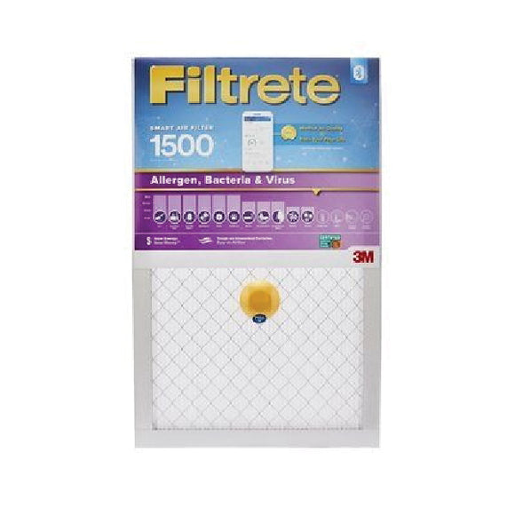 Filtrete S-2001-4 Air Filter, 25 in L, 16 in W, 12 MERV, 1500 MPR