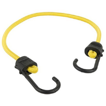 Keeper 06321 Bungee Cord, 24 in L, Rubber, Yellow, Hook End, 4/PK
