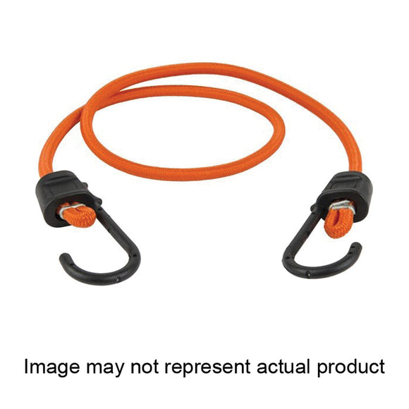 Keeper 06323 Bungee Cord, Polypropylene End, 48 in L, Rubber, Gray, Hook End, 4/PK